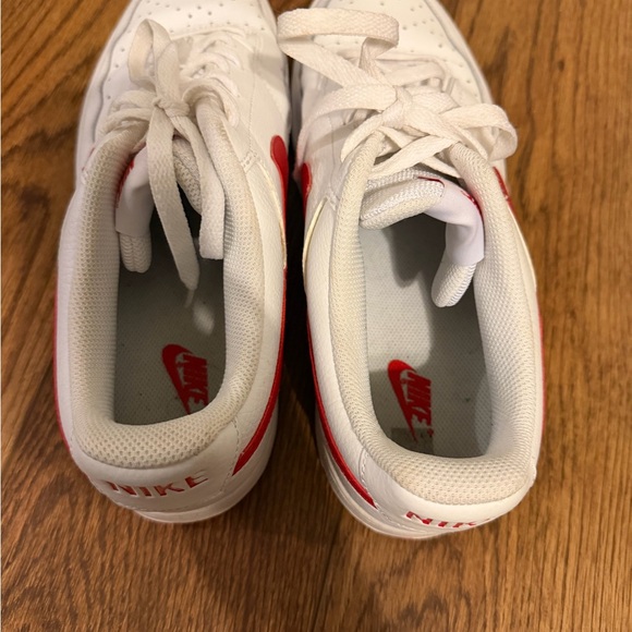 Nike Men's Court Vision White and Red Sneakers - Picture 11 of 13